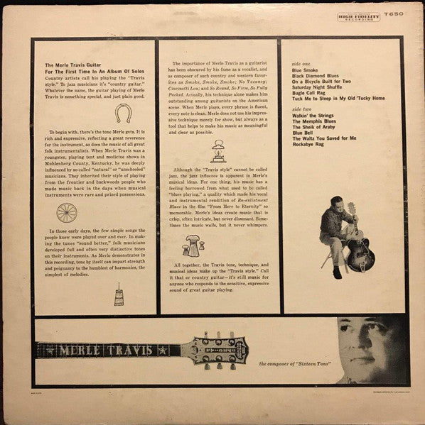 Merle Travis : The Merle Travis Guitar (LP,Album,Repress,Mono)