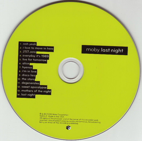Moby : Last Night (Album)