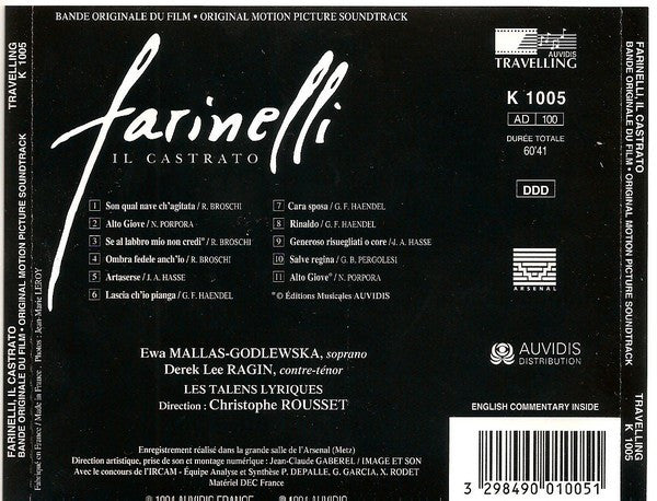 Christophe Rousset : Farinelli, Il Castrato (Bande Originale Du Film - Original Motion Picture Soundtrack) (Album)