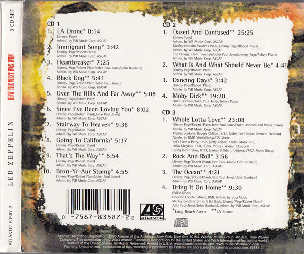 Led Zeppelin : How The West Was Won (Album)