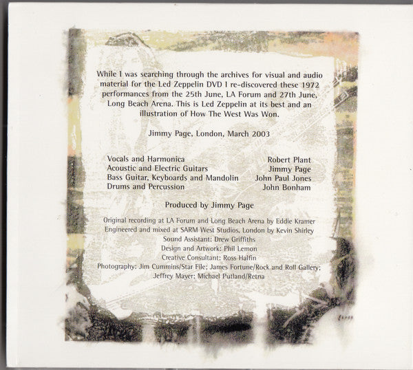 Led Zeppelin : How The West Was Won (Album)