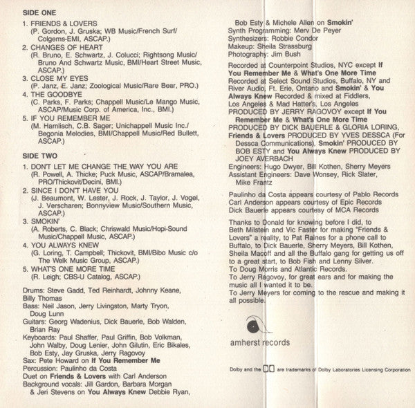 Gloria Loring : Gloria Loring (Album,Club Edition)