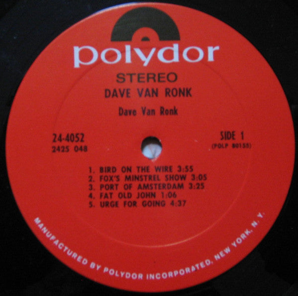 Dave Van Ronk : Van Ronk (LP,Album,Stereo)