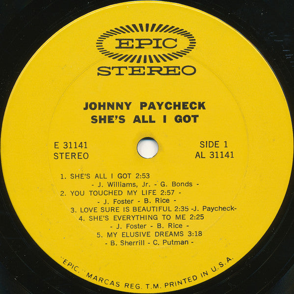 Johnny Paycheck : She's All I Got (LP,Album)