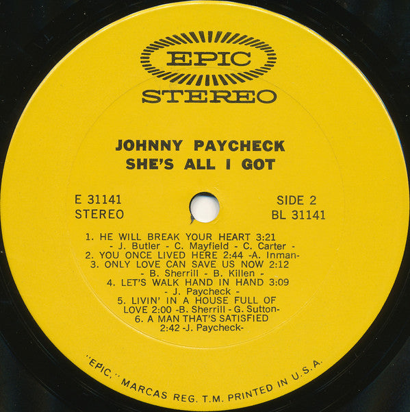 Johnny Paycheck : She's All I Got (LP,Album)