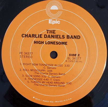 Charlie Daniels Band, The : High Lonesome (LP,Album,Stereo)