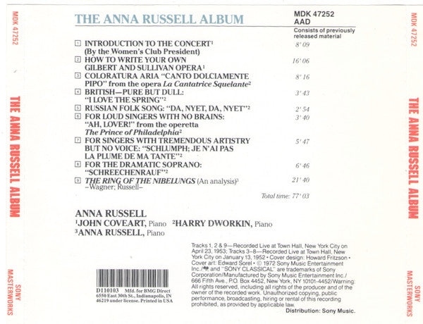 Anna Russell : The Anna Russell Album (Album,Club Edition,Reissue)