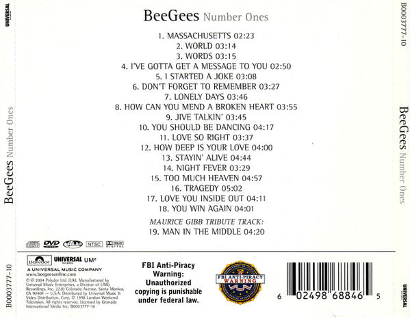 Bee Gees : Number Ones (Compilation)
