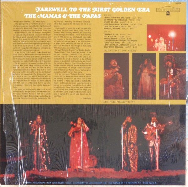 Mamas & The Papas, The : Farewell To The First Golden Era (LP,Compilation,Repress,Stereo)
