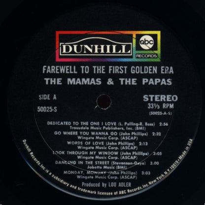 Mamas & The Papas, The : Farewell To The First Golden Era (LP,Compilation,Repress,Stereo)