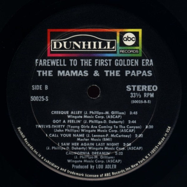 Mamas & The Papas, The : Farewell To The First Golden Era (LP,Compilation,Repress,Stereo)
