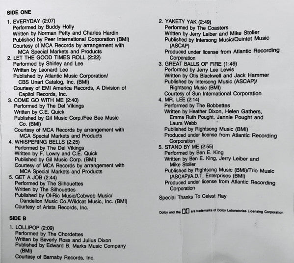 Various : Stand By Me (Original Motion Picture Soundtrack) (Compilation)