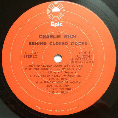 Charlie Rich : Behind Closed Doors (LP,Album)