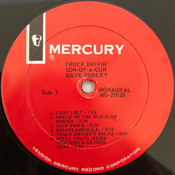 Dave Dudley : Truck Drivin' Son-Of-A-Gun (LP,Album,Mono)
