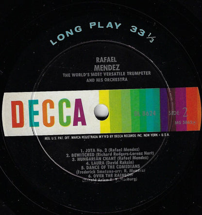 Rafael Mendez And His Orchestra : The World's Most Versatile Trumpeter (LP,Reissue,Mono)