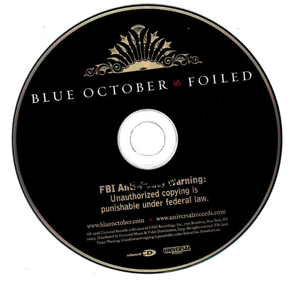Blue October (2) : Foiled (Album,Enhanced)