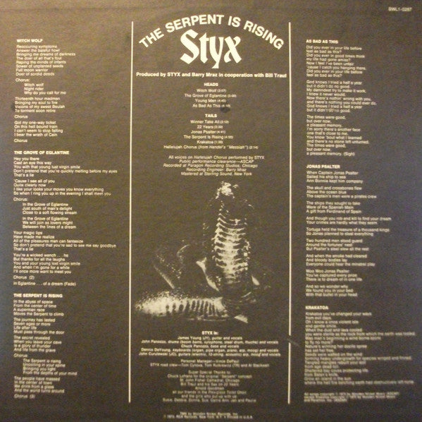 Styx : The Serpent Is Rising (LP,Album)