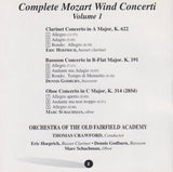 Wolfgang Amadeus Mozart performed by Orchestra Of The Old Fairfield Academy : Mozart Complete Wind Concerti Volume 1 (Album,Stereo)