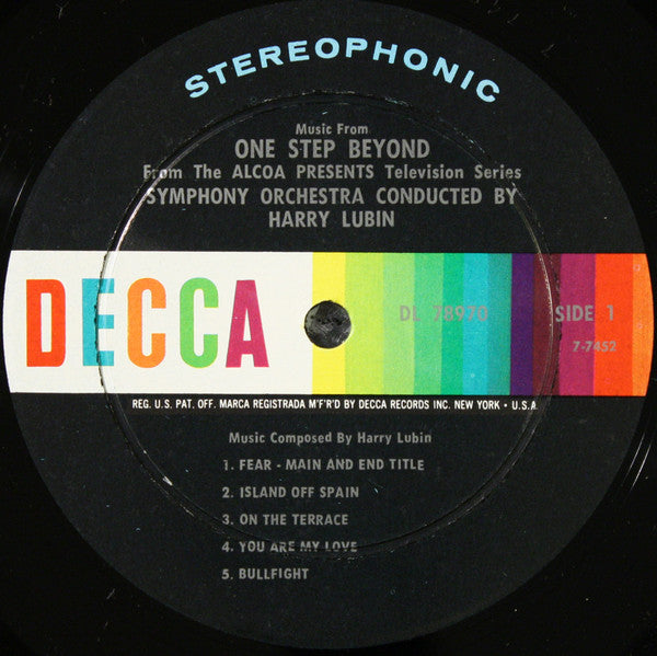 Harry Lubin : Music From One Step Beyond (LP,Album,Stereo)