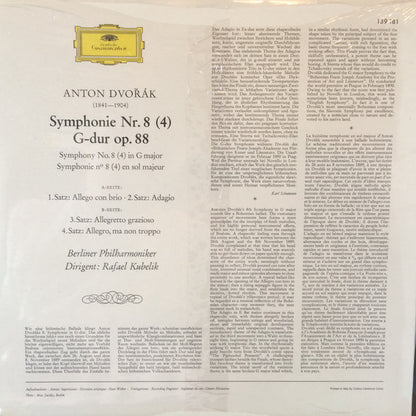 Antonín Dvořák, Berliner Philharmoniker, Rafael Kubelik : Symphonie Nr. 8 (4) (LP,Stereo)