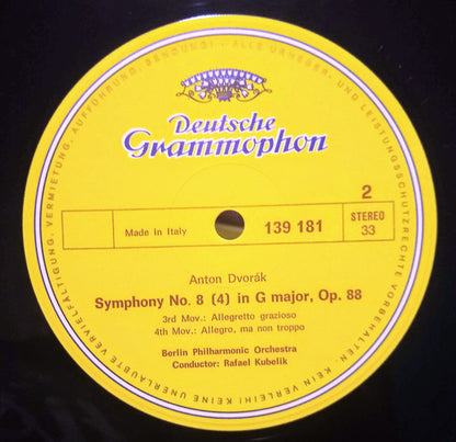 Antonín Dvořák, Berliner Philharmoniker, Rafael Kubelik : Symphonie Nr. 8 (4) (LP,Stereo)