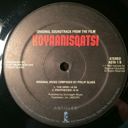 Philip Glass : Koyaanisqatsi (Life Out Of Balance) (Original Soundtrack Album From The Motion Picture) (LP,Album,Stereo)