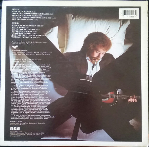 Earl Thomas Conley : Somewhere Between Right And Wrong (LP,Album,Reissue,Stereo)