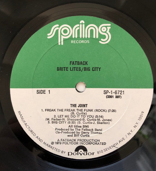 Fatback Band, The : Brite Lites, Big City (LP,Album)