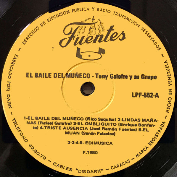 Tony Galofre : El Baile Del Muñeco (LP,Album)