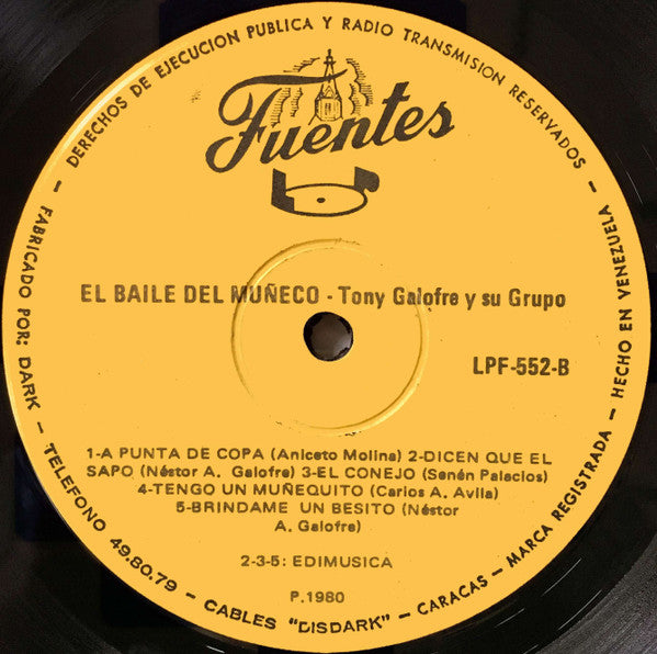 Tony Galofre : El Baile Del Muñeco (LP,Album)