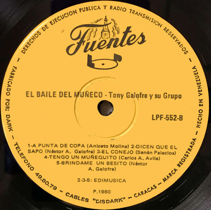 Tony Galofre : El Baile Del Muñeco (LP,Album)