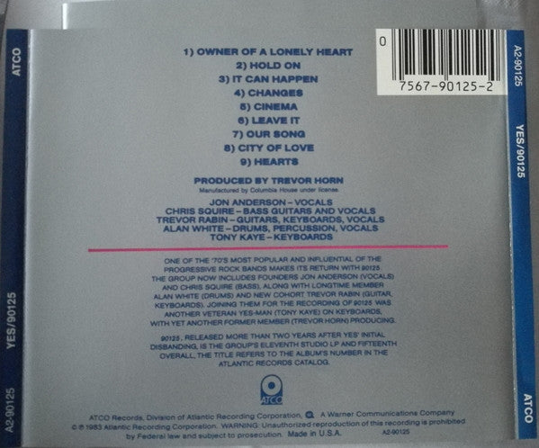 Yes : 90125 (Album,Reissue)