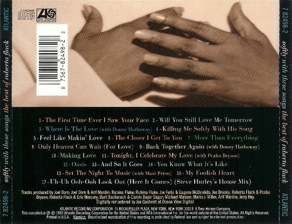 Roberta Flack : Softly With These Songs The Best Of Roberta Flack (Compilation,Remastered)