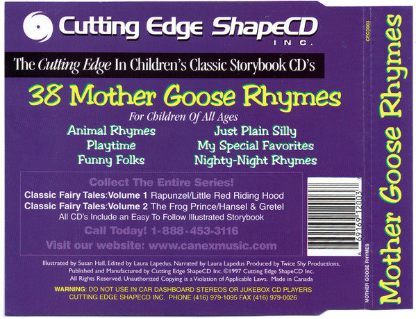 Unknown Artist : 38 Mother Goose Rhymes (Shape,Reissue)