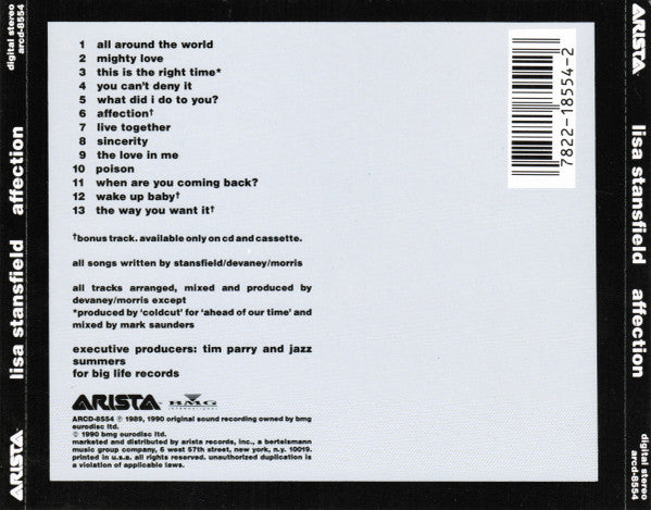 Lisa Stansfield : Affection (Album,Stereo)