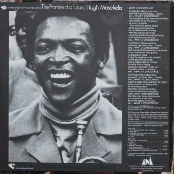 Hugh Masekela : The Promise Of A Future (LP,Album,Repress,Stereo)