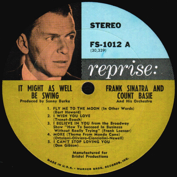 Frank Sinatra • Count Basie Orchestra Arrangements By Quincy Jones : It Might As Well Be Swing (LP,Album,Stereo)