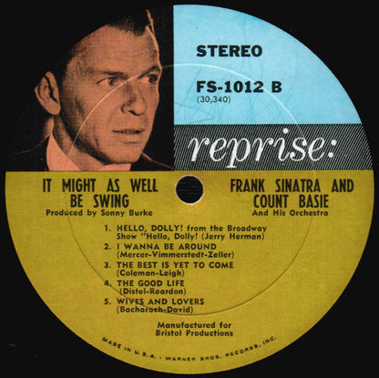 Frank Sinatra • Count Basie Orchestra Arrangements By Quincy Jones : It Might As Well Be Swing (LP,Album,Stereo)