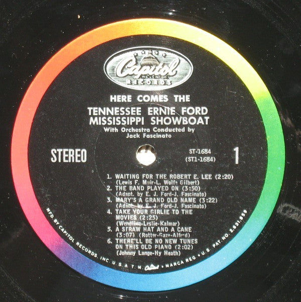 Tennessee Ernie Ford : Here Comes The Tennessee Ernie Ford Mississippi Showboat (LP,Album,Stereo)