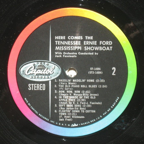 Tennessee Ernie Ford : Here Comes The Tennessee Ernie Ford Mississippi Showboat (LP,Album,Stereo)