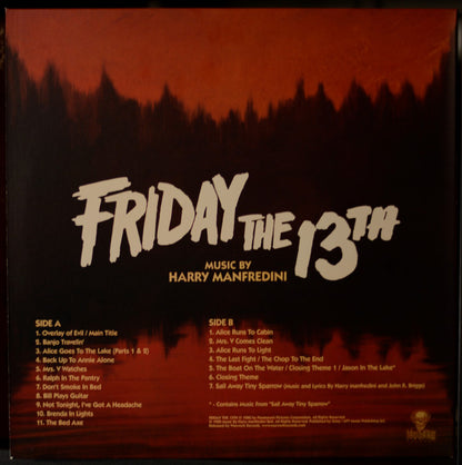 Harry Manfredini : Friday The 13th (Original Motion Picture Score) (LP,Album,Limited Edition,Reissue)