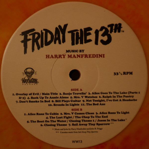 Harry Manfredini : Friday The 13th (Original Motion Picture Score) (LP,Album,Limited Edition,Reissue)