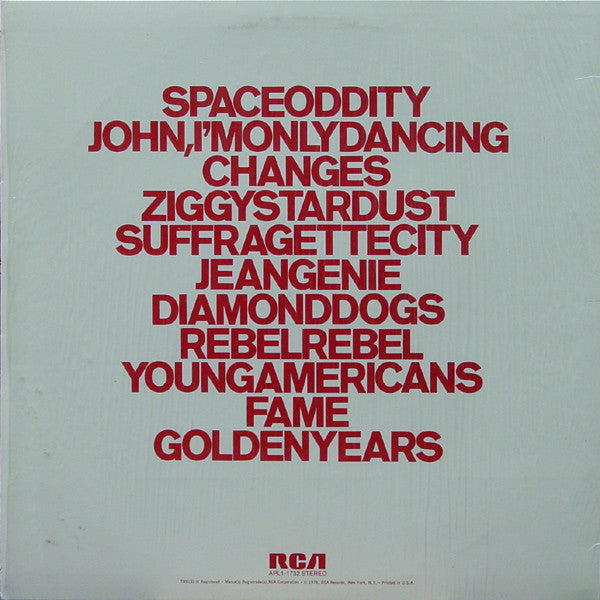 David Bowie : ChangesOneBowie (LP,Compilation,Stereo)