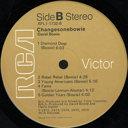 David Bowie : ChangesOneBowie (LP,Compilation,Stereo)