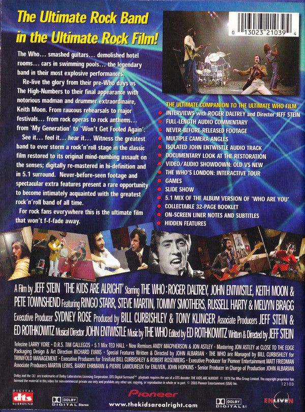 Who, The : The Kids Are Alright (DVD-Video,NTSC,Reissue)