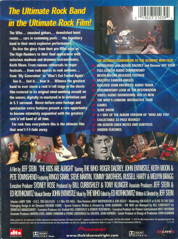 Who, The : The Kids Are Alright (DVD-Video,NTSC,Reissue)