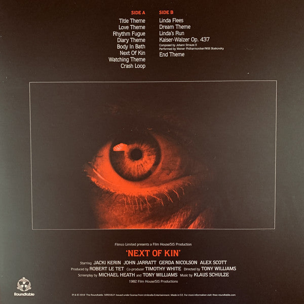Klaus Schulze : Next Of Kin (Music from the Motion Picture Soundtrack) (LP,Album,Remastered,Mono)