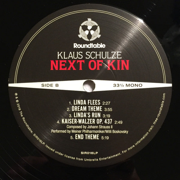 Klaus Schulze : Next Of Kin (Music from the Motion Picture Soundtrack) (LP,Album,Remastered,Mono)