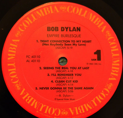 Bob Dylan : Empire Burlesque (LP,Album,Stereo)