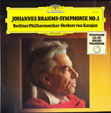 Johannes Brahms - Berliner Philharmoniker, Herbert von Karajan : Symphonie No .1 (LP,Stereo)